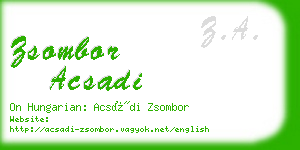 zsombor acsadi business card